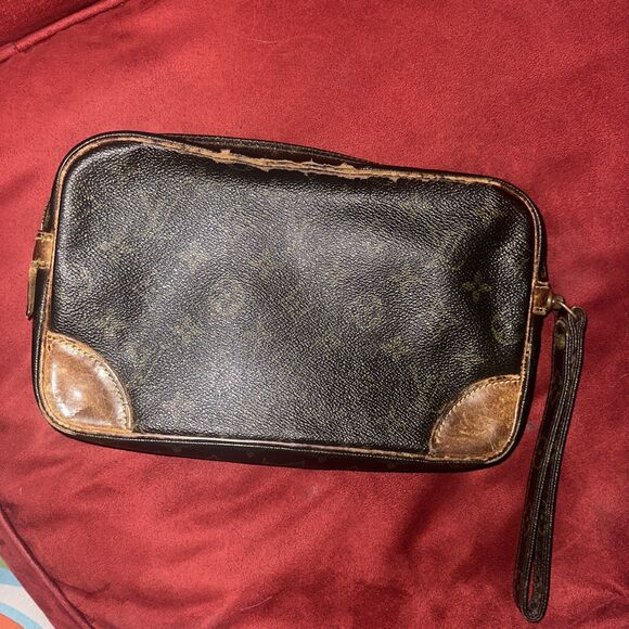 Auth Louis Vuitton Marly Dragonne GM Clutch Bag Monogram Canvas M51825 LV 50980 - Picture 3 of 15